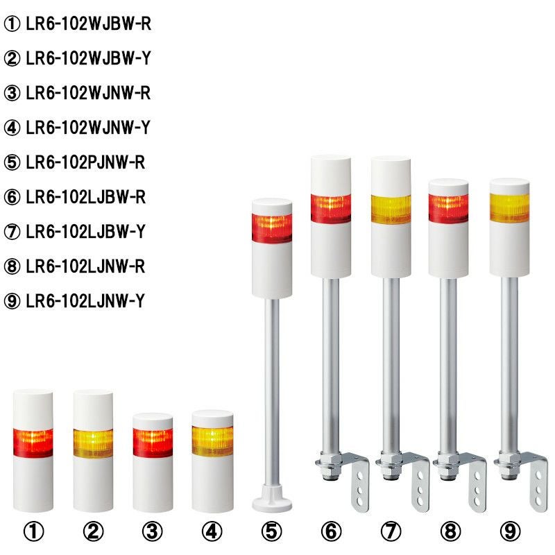LR6-02：(Φ60)(DC24V)(1段)積層信号灯 | PATLITE SHOP